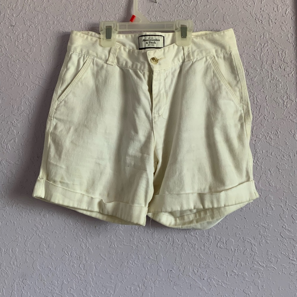 Abercrombie & Fitch Mid Thigh White Shorts